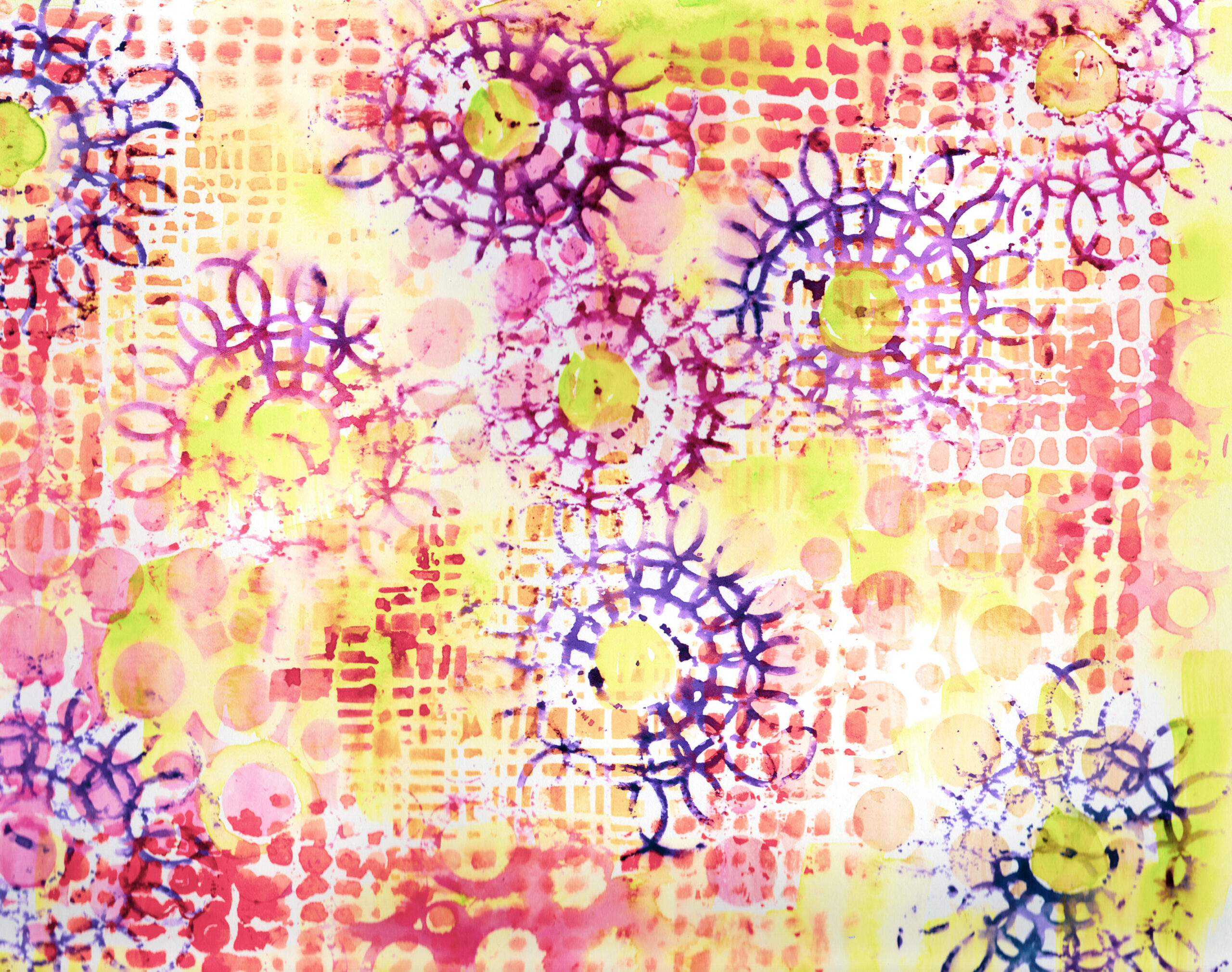 Read more about the article Watercolor Stencil Work
