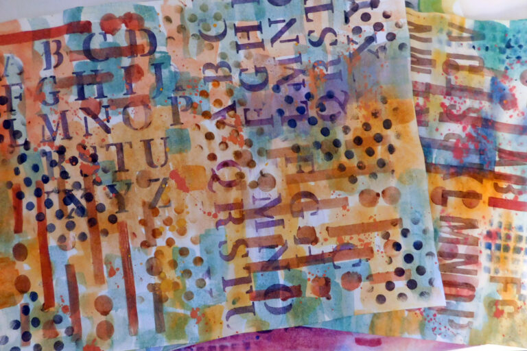 Read more about the article Stencil Watercolor Pages For Journals 2